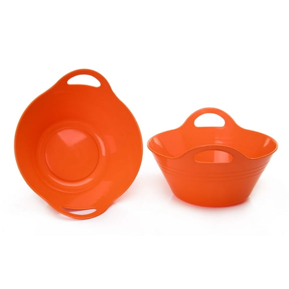 Mintra Home-Plastic Bowls with Handles, 2 Pack (Medium, 2.5L)