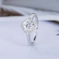 thumbnail image 5 of Elise Jewel Cushion Cut Excellent 1.9 Ct Diamond Ring For Women's - 14K White Gold Plated Ring - Cushion cut Halo Diamond Rings for Women's - Solitaire with Halo Diamond Rings for Women's, 5 of 6