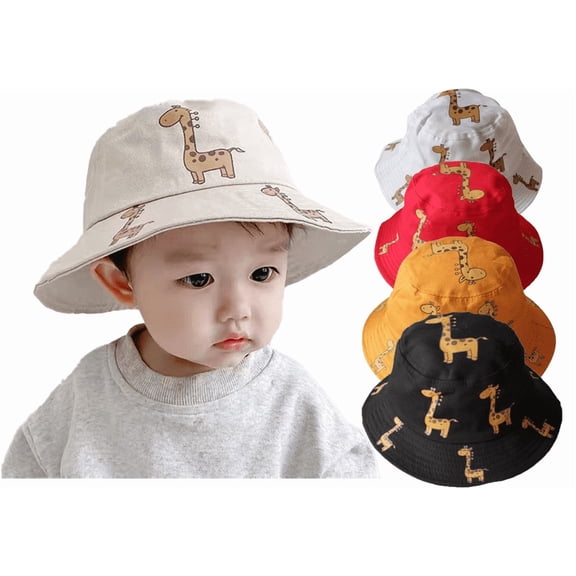 Yoyauz Baby Sun Hat Summer Beach UPF 50  Sun Protection Baby Boy Cartoon Animal Print Hats Toddler Sun Hats Cap for Baby Girl Kid Bucket Hat