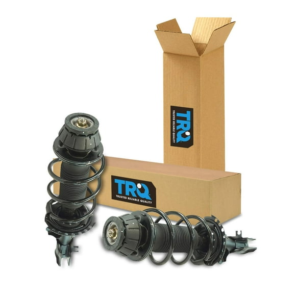TRQ Front Strut & Coil Spring Assembly Set Driver & Passenger Sides Fits Select 12-17 Hyundai Accent Kia Rio