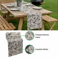thumbnail image 5 of Vintage Grey Flower Table Runner - 60 Inch Long, Kitchen Dining Table Runner Dresser Scarves, Farmhouse Botanical Floral Retro Farmhouse Decor for Coffee Tables Wedding Party Banquet, 5 of 8