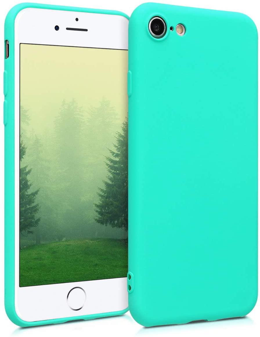 Soft Flexible Rubber Protective Cover kwmobile TPU Silicone Case for Apple iPhone 7/8 Teal Matte