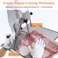 thumbnail image 3 of Electric Bone Saw Machine 750W, Commercial Electric Meat Bandsaw 0.39～6.7 Inches Cutting Thickness 19.68'' x 17.32'' 6 Saw Blades Table Sawing for Cutting Chops, Frozen Meat, Fresh Bone Meat(750W), 3 of 7