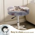 thumbnail image 4 of ZIATUBLE Wolf Snow Bar Stool Seat Covers Round Stool Cushion Covers 12-14 Inch with Elastic Anti Slip Stool Seat Cover Protector Set 2 Pack Removable Circle Stool Seat Covers, 4 of 6