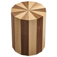 thumbnail image 3 of Twirl Two-Toned Wood Veneer Side Table in Oak Walnut, 3 of 8