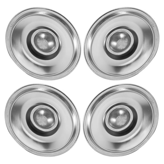 TABLZONE 4pcs Stainless Steel Seasoning Pot Lids For Keeping Food Warm With Round Minimalist Design For Households