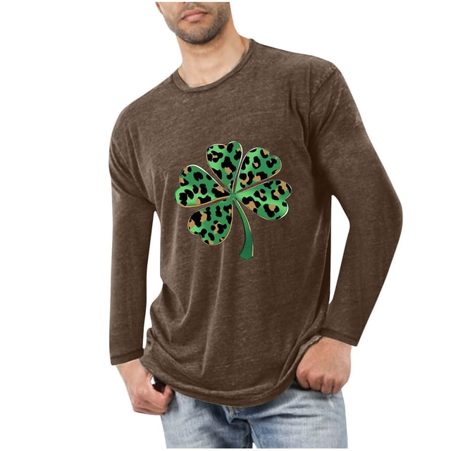 Blusas y camisas de manga larga con cuello redondo para hombre, deportivas, fitness, hogar, pijamas navideños estampados, camiseta de manga larga con cuello redondo, blusa de poliéster para hombre