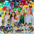 thumbnail image 4 of Geometry Dash Balloons Party Supplies Birthday Favors Decorations Decor Kit Latex, 4 of 5