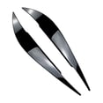 thumbnail image 3 of 2x embellecedor de cejas para párpado de faro delantero reemplaza piezas de repuesto accesorios de coche decoración pegatina de estilo duradera Negro Salvador Dali Cubierta de la tapa del ojo del faro, 3 of 7