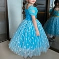 thumbnail image 5 of Rongking Girls Jasmine Costume Princess Dress Off Shoulder Halloween Outfit for 3-8T, 5 of 9