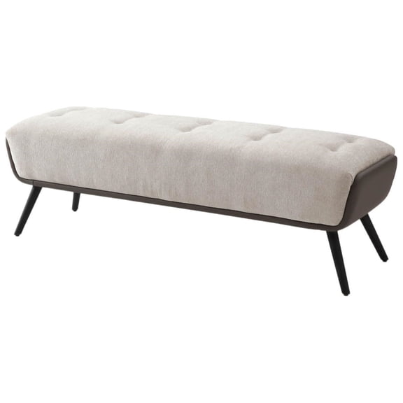 Whiteline Modern Living Teddy Bench, Beige