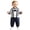 Grey, variant on larppty Newborn Baby Boy Gentleman Romper Tuxedo One-Piece Outfit with Bow Tie,Long Sleeve Formal Wear