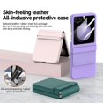thumbnail image 2 of For Samsung Galaxy Z Flip5 5G Retractable Hinge Coated PC Phone Case with Rear Screen Film, 2 of 5