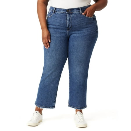 kensie Jeans for Women The Ella High-Rise Straight Leg 27-Inch Inseam Raw Edge, Melbourne, 12