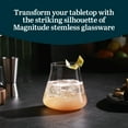 thumbnail image 2 of Libbey Magnitude Stemless Wine Glasses Set of 4, Tulip Shaped 12 Oz Stemless Wine Glasses, Modern Stemless Glass Tulip Bowl for Wine, Cocktails, 2 of 6