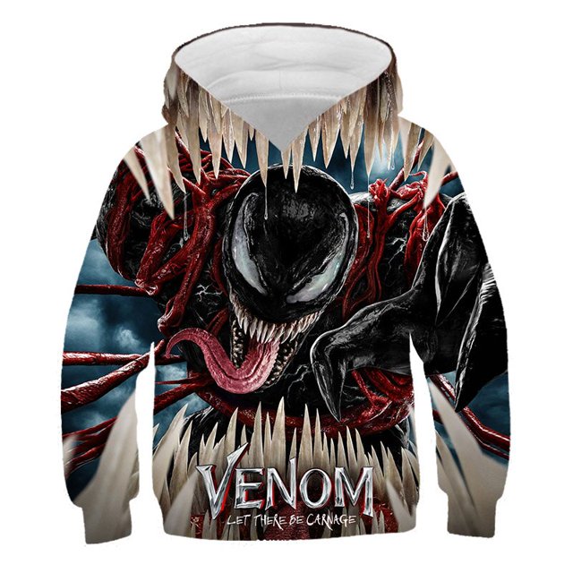 Nuevas sudaderas con capucha de Venom para niños, sudaderas con capucha para niños y niñas, abrigo de primavera y otoño para niños, prendas de vestir informales de manga larga, ropa para bebés 9T zhangmengya CONDUJO