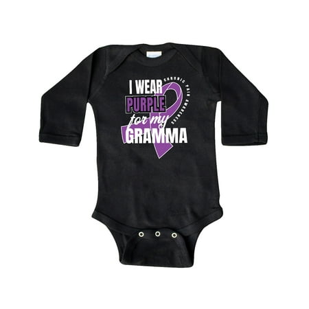 

Inktastic Chronic Pain I Wear Purple For My Gramma Gift Baby Boy or Baby Girl Long Sleeve Bodysuit