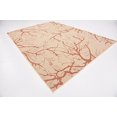 thumbnail image 2 of Unique Loom Botanical Collection Abstract Pictorial Transitional Indoor and Outdoor Flatweave Area Rug, 8 Feet x 11 Feet 4 Inch, Beige/Terracotta, 2 of 2