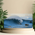 thumbnail image 6 of 1 Pcs 2D Flat License Plate Covers & Frames, Large Wave with For Decorative Front, Waterproof For Decoration Aluminum License Plate Covers & Frames Cover For Men Women, 12" X 6", 6 of 7