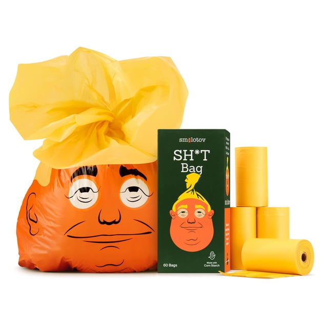 Bolsas para excrementos de perro Smolotov Premium, sin perfume, a prueba de fugas, 60 unidades