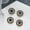Black +Golden, variant on U8MO 50 Metal Bling Sunflower Crystal Rhinestone Pearl Flatback Buttons 14mm Sewing-Black +Golden