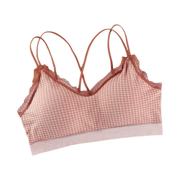 Cathalem Toddler Girl Underwear Girl Dance Bra - Seamless Wireless Elastic Bras with 2 Pair Adjustable Replace Straps (Red,One Size)