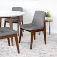 thumbnail image 4 of Jocelyn Modern Solid Wood Walnut Kitchen & Dining Room 5 Piece Furniture Set, 4 of 5