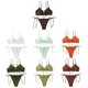 thumbnail image 2 of Conjunto de bikinis de traje de baño para mujer, parte superior de bikinis con cordón y parte inferior lateral con lazo ajustable, conjunto de trajes de baño de dos piezas, 2 of 5