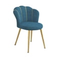 thumbnail image 4 of Sillón de tocador con respaldo curvo, moderno sillón decorativo para cafetería, salón, comedor Azul, 4 of 10