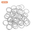 thumbnail image 3 of Unique Bargains Open Jump Rings 50Pack 20mm O-ring Connectors for Jewelry Making, White Gold, 3 of 5