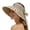 A-Beige85, variant on Womens Straw Visor Large Brim Foldable Striped Sun Hat With Bow Tie Beach & Vacation Sun Hat