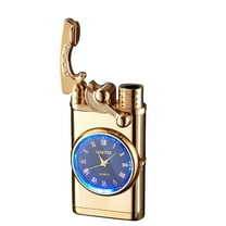 Ruroz Lighters Vintage lighters, Reusable Trench lighters, Cool lighters, Suitable for Birthday Gifts for Men's Fathers and Husbands Kerosene-Free (Gold)