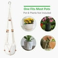 thumbnail image 6 of GROWNEER 5 Packs Macrame Plant Hangers with 5 Hooks, Different Tiers, Handmade Cotton Rope Hanging Planters Set Flower Pots Holder Stand, for Indoor Outdoor Boho Home Decor, 6 of 7