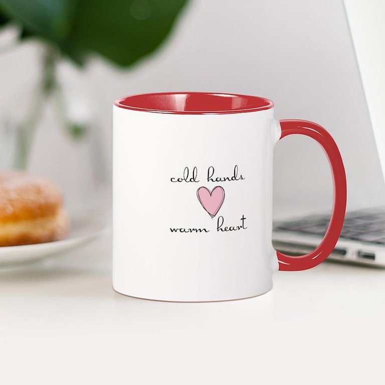 Hand-warming coffee tea mug