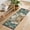 Teal Blue And Beige, variant on Bedroom Hallway Indoor Outdoor Mat With Rubber Backing Runner Rug Long Tartan Pattern with Blue Accents