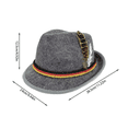 thumbnail image 3 of SRZYMJ Oktoberfest Hats for Men German Hats for Oktoberfest Festival Party Trilby Homburg Hat, 3 of 4