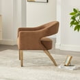 thumbnail image 5 of Jopath Modern Barrel Open Back Upholstered Accent Chair Solid Wood Legs,Hollow-Out Side Club Chair for Dining, Living Room, Club or Kitchen, 5 of 9
