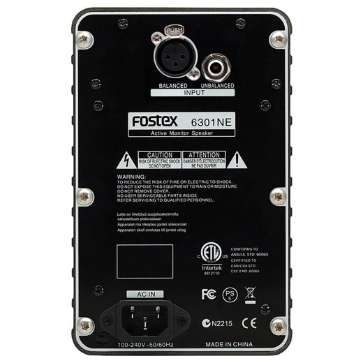 Fostex 6301NE Powered Active Monitor (Single), Electronically Balanced