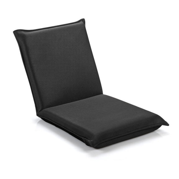 Furnibear Adjustable 6 Positions Folding Lazy Man Sofa Chair Floor Chair, 287 lbs Capacity, Black - for Living Room, Bedroom and Home Office