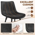 thumbnail image 3 of COOLHUT 28 Inch Dining Chairs Set of 3, Modern Kitchen & Dining Room Chairs, Upholstered Faux Leather Dining Chair, Armless Dinner Side Chairs with Sturdy Metal Legs, Black, 3 of 8