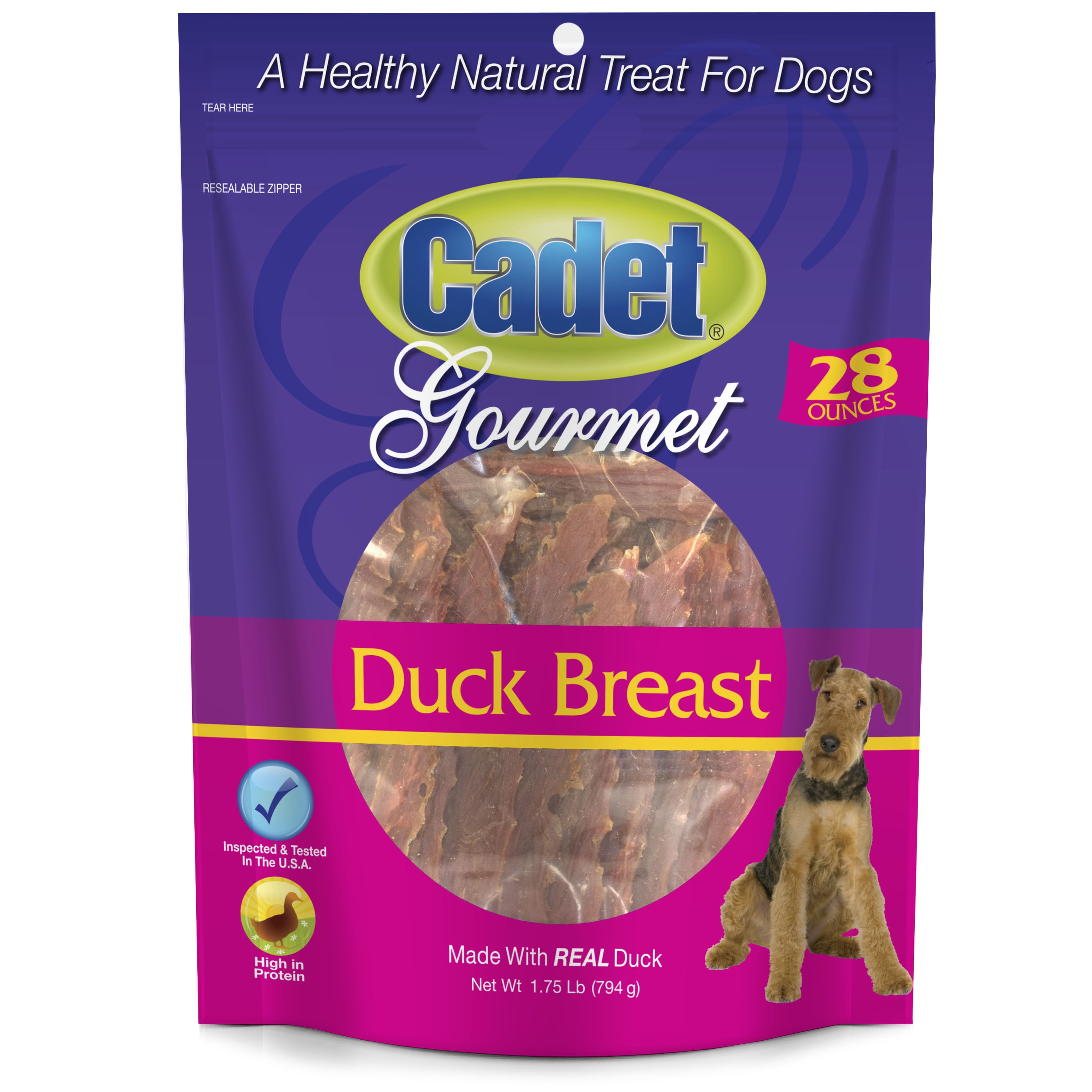 Cadet Premium Gourmet Breast Dog Treats Duck 28 oz.