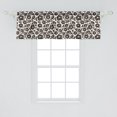 thumbnail image 2 of Ambesonne Vintage Window Valance, Nostalgic Flora Pattern, 54" X 18", Dark Brown and White, 2 of 3