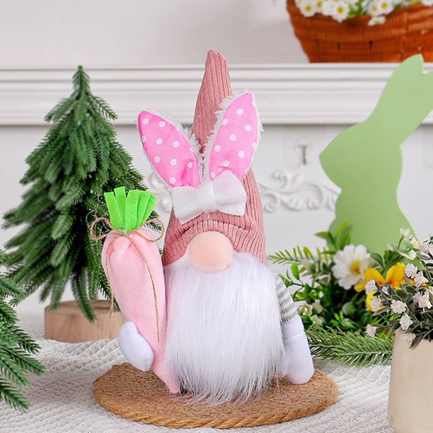Decoraciones de Pascua, adornos de Pascua, decoración de Pascua, pequeño regalo, muñeca sin rostro, conejo de Pascua, decoración del festival de Pascua, muñeca de tela, decoración del festival, regalo