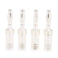 thumbnail image 2 of Speaker Banana Plug, Brass Conductor Silver Plated Banana Plug   For  For Sound System, 2 of 8