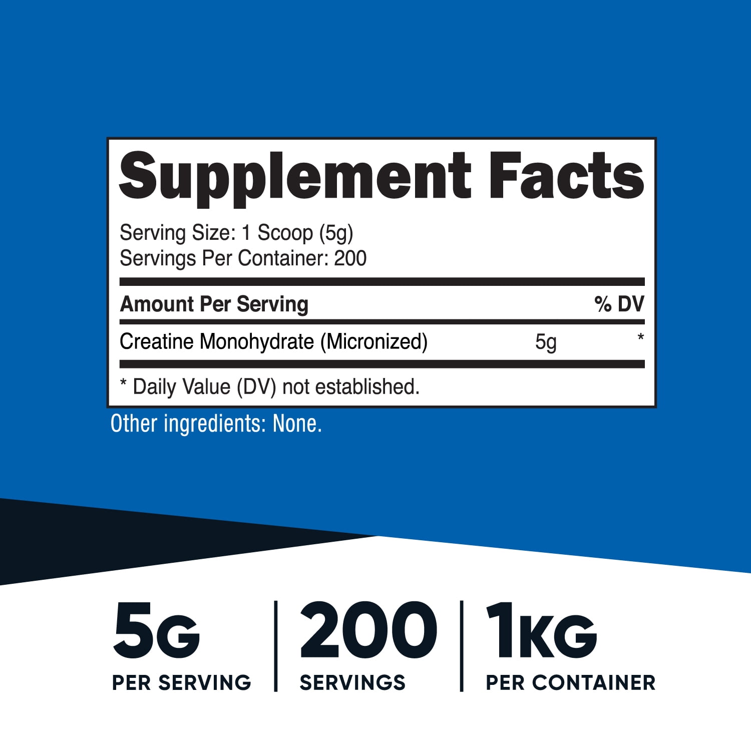 Nutricost Creatine Monohydrate Powder 1 kg (2.2LBS) Supplement- 200 Servings, Unflavored