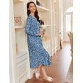 thumbnail image 2 of Ekouaer Nightgowns for Women with Pockets Long Sleeves Nightshirts Ladies Nightdress Plus Size Pajama Dress, 2 of 6