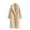 Khaki-Coat, variant on Qetyuw Fuzzy Long Jacket for Women Winter Long Sleeve Lapel Open Front Coat Button Down Casual Chunky Coats