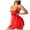 Red, variant on Women's Lace Nightgown Set with G String Solid Color V-Neck Chemise for Honeymoon Valentine's Day Romantic Nights Comfortable Sleepwe