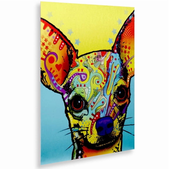Dean Russo 'Chihuahua' Floating Brushed Aluminum Art