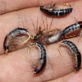 thumbnail image 1 of Moscas de pesca con mosca, 6 uds., señuelos de pesca con mosca hechos a mano, moscas mojadas, ninfa, 1 of 4